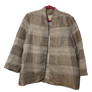 2/$18 Chico’s XL blazer jacket with metallic and sequin accents